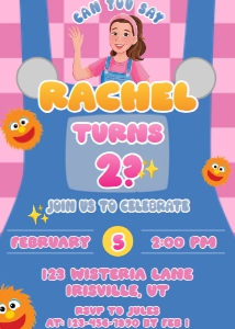 Babies and Kids Birthday Ms Rachel design preview