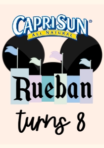 Babies and Kids Birthday Party Decor Juice Pouch Label Vintage Disneyland Boy design preview