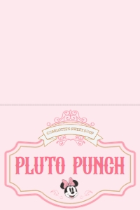 Babies and Kids Birthday Party Decor Food Tent Labels Retro Minnie Sweet Shop design preview