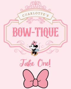 Babies and Kids Birthday Party Decor Bow-tique Table Sign Retro Minnie Sweet Shop design preview
