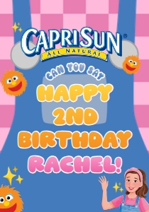 Babies and Kids Birthday Party Decor Juice Pouch Label Ms Rachel design preview