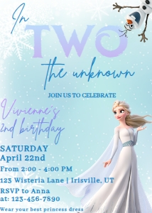 Babies and Kids Birthday Frozen In Two the Unknown: Babies and Kids Birthday Frozen In Two the Unknown