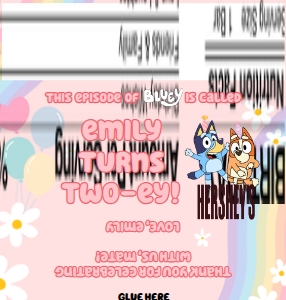 Babies and Kids Birthday Party Decor Chocolate Bar Label Bluey Pink: Babies and Kids Birthday Party Decor Chocolate Bar Label Bluey Pink