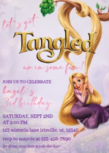 Babies and Kids Birthday Tangled Tree design preview