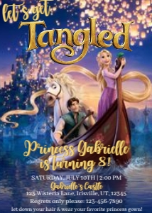 Babies and Kids Birthday Tangled Boat design preview