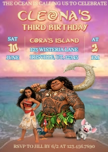 Babies and Kids Birthday Moana Sunset: Babies and Kids Birthday Moana Sunset