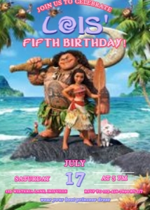 Babies and Kids Birthday Moana Pink: Babies and Kids Birthday Moana Pink