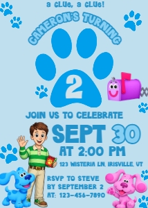 Babies and Kids Birthday Blue's Clues A Clue: Babies and Kids Birthday Blue's Clues A Clue A Clue