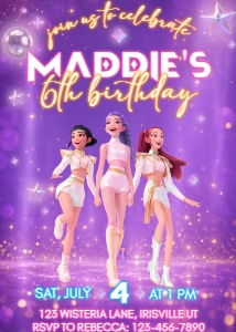 Babies and Kids Birthday KPOP Demon Hunters Purple Stage: Babies and Kids Birthday KPOP Demon Hunters Purple Stage