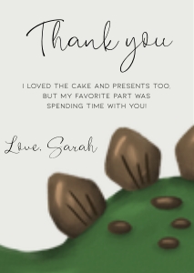 BK001-0104 DIN A6 Thank you card - Stegosaurus: BK001-07 Dinosaur Stegosaurus Birthday Bundle