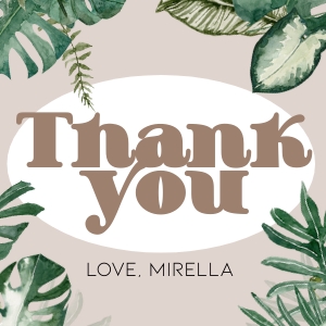 BK009-0102 2x2 Thank you tag - Boho tropical: BK009-0501 Invitation - Boho Tropical Four ever Wild