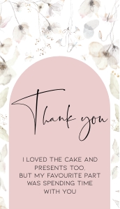 BK005-0102 2x3.5 Thank you tag - Wildflower whimsical: BK005 Birthday BUNDLE - Wildflower Whimsical