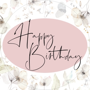 BK005-0116 2x2 Cupcake topper - Wildflower whimsical: BK005 Birthday BUNDLE - Wildflower Whimsical