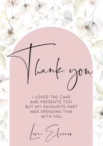 BK005-0104 DIN A6 Thank you card - Wildflower whimsical: BK005 Birthday BUNDLE - Wildflower Whimsical
