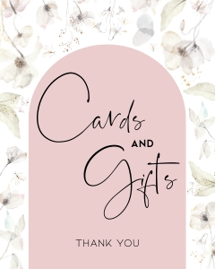 BK005-0109 8x10 Cards and gifts sign - Wildflower whimsical: BK005 Birthday BUNDLE - Wildflower Whimsical
