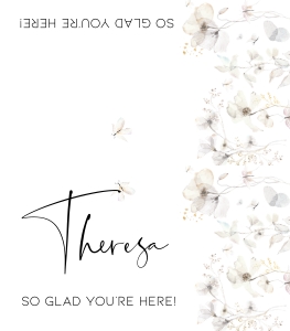 BK005-0118 2x3.5 folded place cards - Wildflower whimsical: BK005 Birthday BUNDLE - Wildflower Whimsical