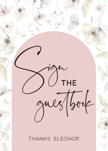 BK005-0111 5x7 Guestbook sign - Wildflower whimsical: BK005 Birthday BUNDLE - Wildflower Whimsical