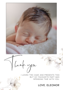 BK005-0107 DIN A6 Photo Thank you card portrait - Wildflower whimsical: BK005 Birthday BUNDLE - Wildflower Whimsical