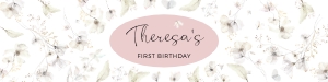 BK005-0122 8x2" Water Bottle Label - Wildflower whimsical: BK005 Birthday BUNDLE - Wildflower Whimsical