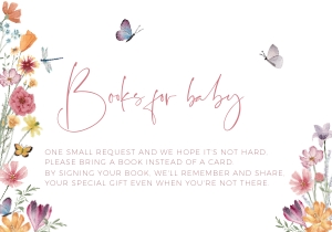 BB012-0103 Books for Baby Card - Flower Meadow: BB012-0001 Invitation BUNDLE - Flower Meadow