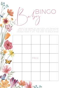BBG12-04 Baby Bingo - Flower Meadow: BB012-0000 Baby Shower BUNDLE - Flower Meadow