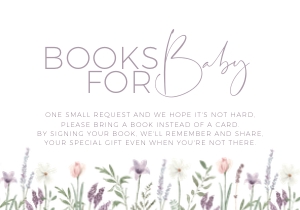 BB019-0103 Books for Baby - Lavender: BB019-0001 Invitation BUNDLE - Violet Meadow