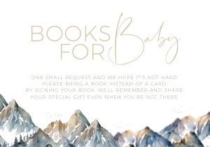 BB021-0103 Books for Baby Card - Mountains: BB021-0000 Baby Shower BUNDLE - Mountains
