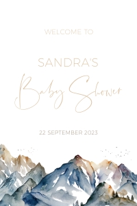 BB021-0111 20x30 Welcome Sign - Mountains: BB021-0000 Baby Shower BUNDLE - Mountains