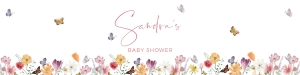 BB012-0115 8x2" Water Bottle Label - Flower Meadow: BB012-0000 Baby Shower BUNDLE - Flower Meadow