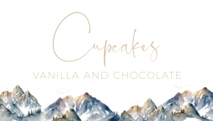 BK021-0117 2x3.5 Flat Buffet Cards - Mountains: BB021-0000 Baby Shower BUNDLE - Mountains