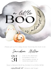 BB031-0101 5x7 Invitation - Halloween Little Boo: BB031-0007 Mega BUNDLE - Halloween Little Boo