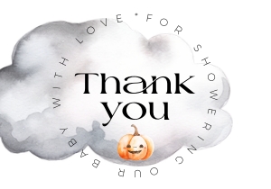 BB031-0104 Flat Thank You Note - Halloween Little Boo: BB031-0007 Mega BUNDLE - Halloween Little Boo