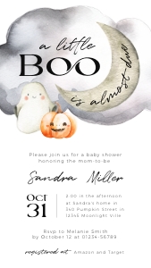 BB031-0110 1080x1920px Electronic Invitation - Halloween Little Boo: BB031-0007 Mega BUNDLE - Halloween Little Boo