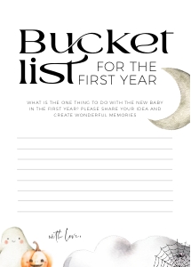 BBG31-02 Bucket List for the First Year - Halloween Little Boo: BB031-0007 Mega BUNDLE - Halloween Little Boo
