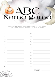 BBG31-07 ABC Name Game - Halloween Little Boo: BB031-0007 Mega BUNDLE - Halloween Little Boo
