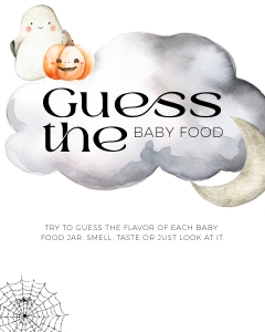 BBG31-18 Guess the Baby Food Sign - Halloween Little Boo: BB031-0007 Mega BUNDLE - Halloween Little Boo