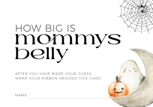 BBG31-17 How Big is Mommys Belly Card - Halloween Little Boo: BB031-0007 Mega BUNDLE - Halloween Little Boo