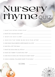 BBG31-20 Nursery Rhyme Quiz - Halloween Little Boo: BB031-0007 Mega BUNDLE - Halloween Little Boo