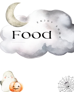 BK031-0123 8x10 Enjoy some Food Sign - Halloween Little Boo: BB031-0007 Mega BUNDLE - Halloween Little Boo