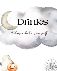 BK031-0113 8x10 Drinks Sign - Halloween Little Boo: BB031-0007 Mega BUNDLE - Halloween Little Boo