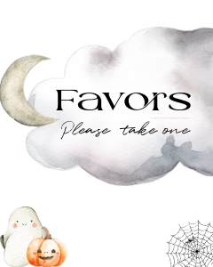 BK031-0112 8x10 Favors Sign - Halloween Little Boo: BB031-0007 Mega BUNDLE - Halloween Little Boo