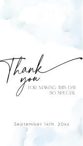 ET037-01 2x3.5 Thank you Tag - Cloud Nine Blue: ET037-01 Thank you Tag - Cloud Nine Blue