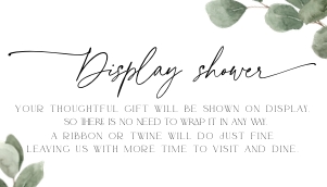 BS039-02 2 3.5x2 Display Shower Card - Eucalyptus: BSB39-01 Invitation BUNDLE - Eucalyptus
