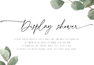 BS039-02 1 5x3.5 Display Shower Card - Eucalyptus: BSB39-01 Invitation BUNDLE - Eucalyptus