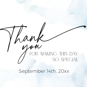 ET037-01 2x2 Thank you Tag - Cloud Nine Blue: ET037-01 Thank you Tag - Cloud Nine Blue