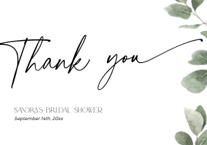 BS039-09 Flat Thank You Note - Eucalyptus: BSB39-01 Invitation BUNDLE - Eucalyptus
