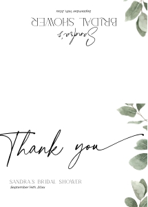 BS039-09 Folded Thank You Note - Eucalyptus: BSB39-01 Invitation BUNDLE - Eucalyptus