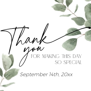 ET039-01 2x2 Thank you Tag - Eucalyptus: BSB39-01 Invitation BUNDLE - Eucalyptus