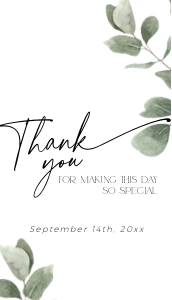 ET039-01 2x3.5 Thank you Tag - Eucalyptus: BSB39-01 Invitation BUNDLE - Eucalyptus