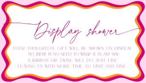 BS036-02 2 3.5x2 Display Shower Card - Wavy Border Pink: BSB36-01 Bridal Shower Invitation BUNDLE - Wavy Border Pink